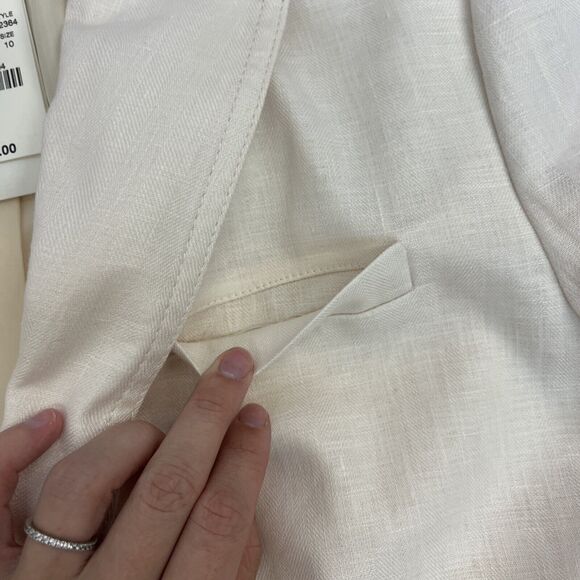 NWT $148 J.CREW Sz. 8 Regent Blazer Linen Light Pink C2364 FS Benefits Charity - Picture 11 of 15